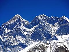 12 14 Everest Southwest And Southeast Faces, Lhotse South Face, Lhotse, Lhotse Middle, Lhotse Shar Close Up From Mera High Camp Everest Southwest and Southeast faces, Lhotse, Lhotse Middle and Lhotse Shar close up from Mera High Camp (5770m) at midday.